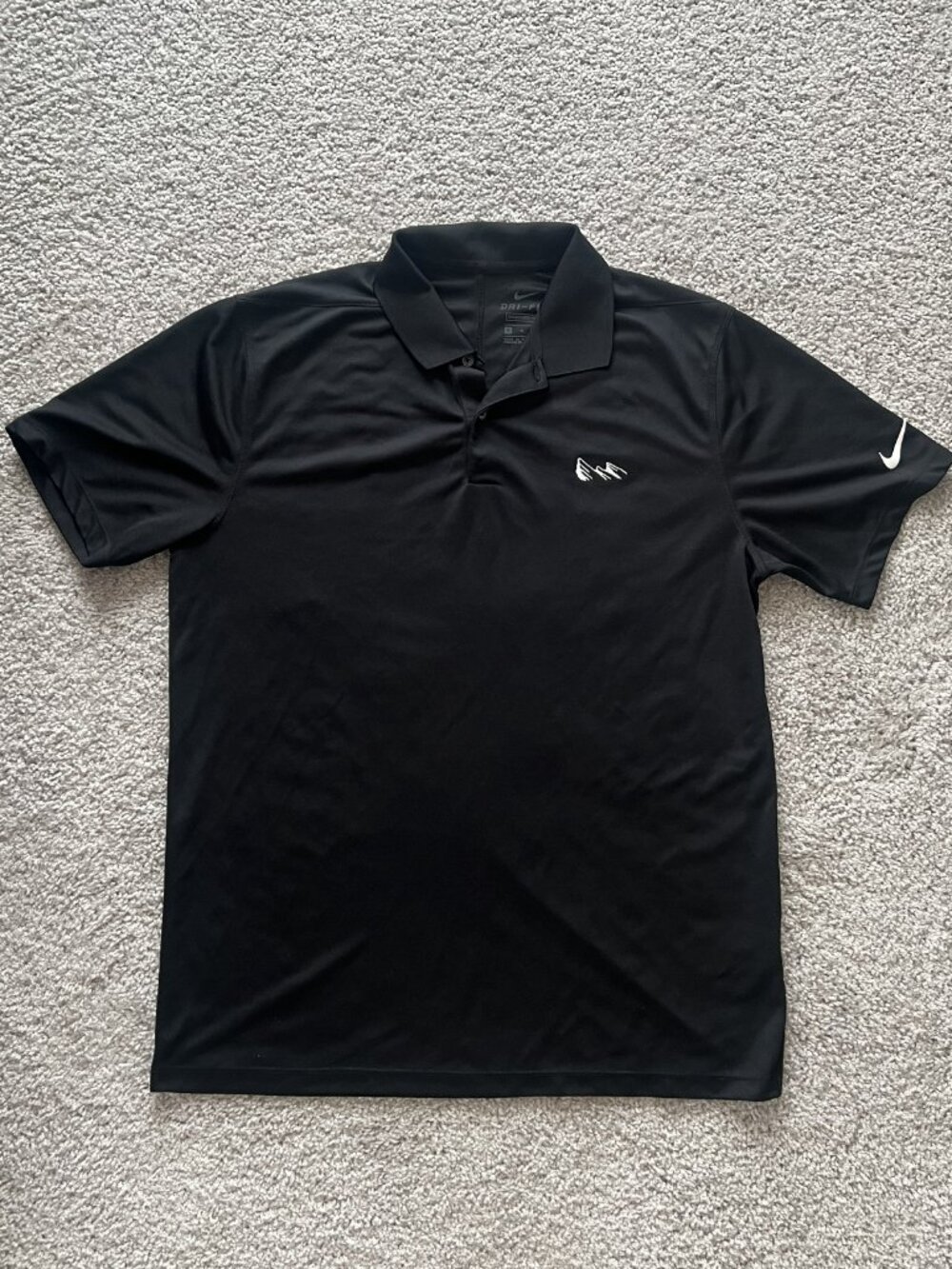 Men's Nike Dri-Fit S/S Polo T-Shirt, Black, Size Medium